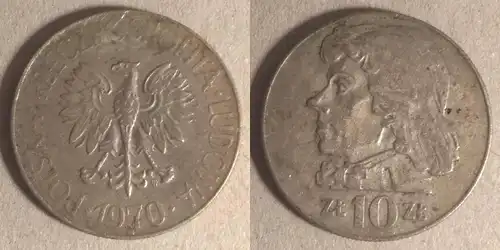 Polen - 10 Zlotych 1970 Tadeusz Kosciuszko