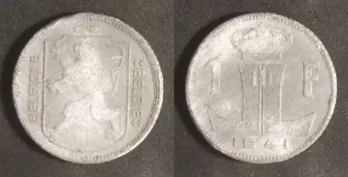 Belgien - 1 Franken 1941 Belgique - Belgie 