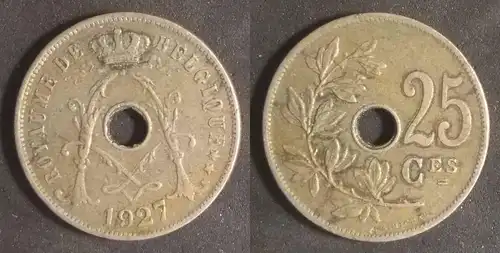 Belgien - 25 Centime 1927 Belgique