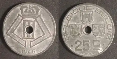 Belgien - 25 Centime 1946 Belgique - Belgie 