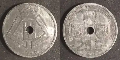 Belgien - 25 Centime 1946 Belgique - Belgie 