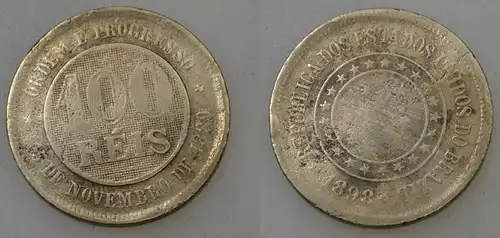 Brasilien - 100 Reis 1898 