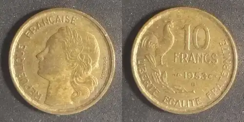 Frankreich - 10 Franken 1953 B