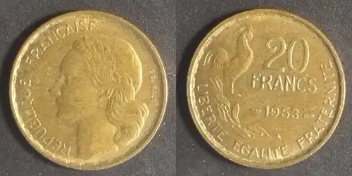 Frankreich - 20 Franken 1953 