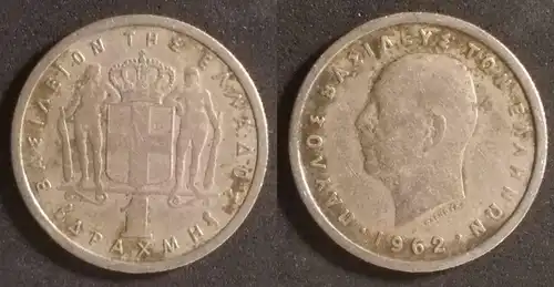 Griechenland  - 1 Drachme 1962 