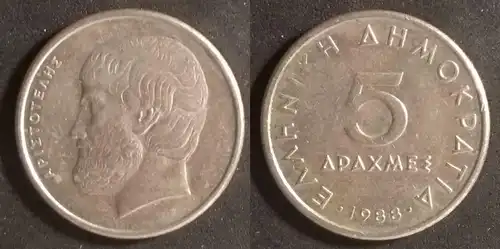 Griechenland  - 5 Drachmen 1988 