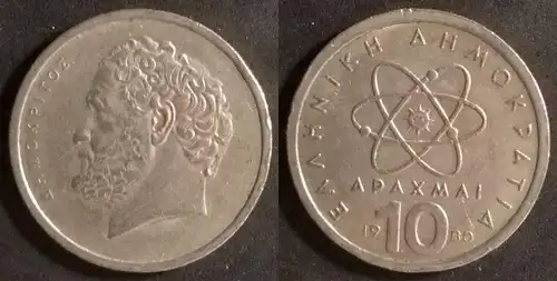 Griechenland  - 10 Drachmen 1980 