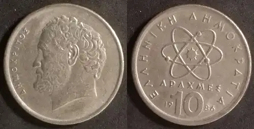 Griechenland  - 10 Drachmen 1986 