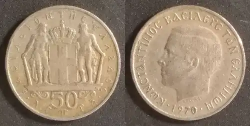 Griechenland  - 50 Lepta 1970 