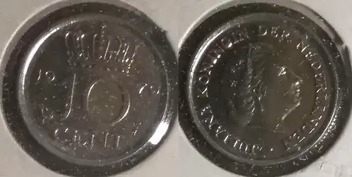 Niederlande - 10 Cent 1979 im Münzhalter 