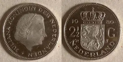 Niederlande - 2½ Gulden 1980