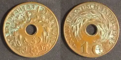 Niederländisch-Indien - 1 Cent 1945 P gebraucht