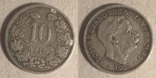 Luxemburg - 10 Centimes 1901 
