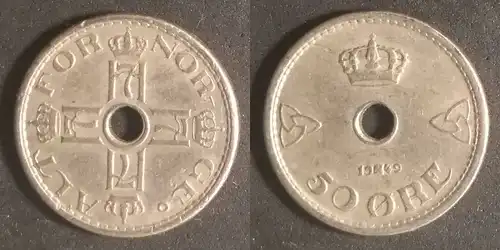 Norwegen - 50 Öre 1949 