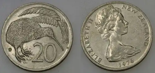 Neuseeland - 20 Cent 1976 