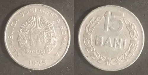 Rumänien - 15 Bani 1975 