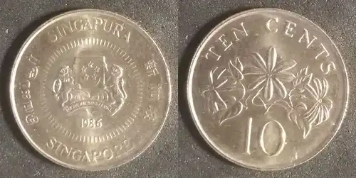 Singapur - 10 Cent 1986