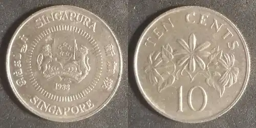 Singapur - 10 Cent 1988