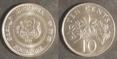 Singapur - 10 Cent 1989