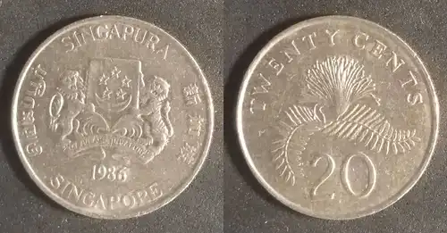 Singapur - 20 Cent 1986 