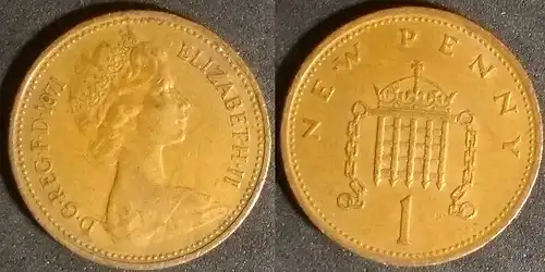 Großbritannien - 1 New Penny 1971 