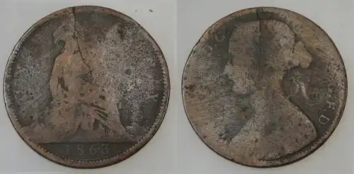 Großbritannien - 1 Penny 1863 