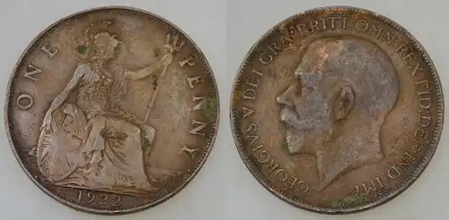 Großbritannien - 1 Penny 1922 