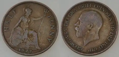 Großbritannien - ½ Penny 1932
