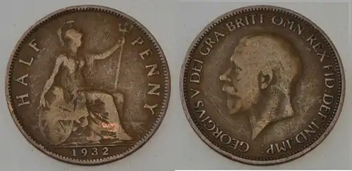 Großbritannien - ½ Penny 1932 