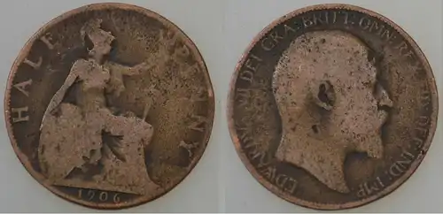 Großbritannien - ½ Penny 1906