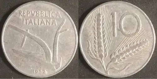 Italien - 10 Lire 1952