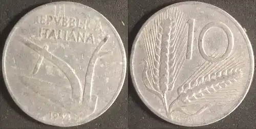 Italien - 10 Lire 1954 