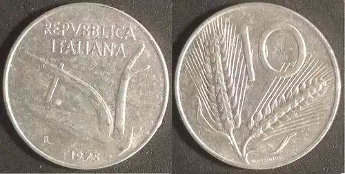 Italien - 10 Lire 1975 