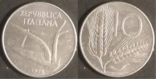 Italien - 10 Lire 1978