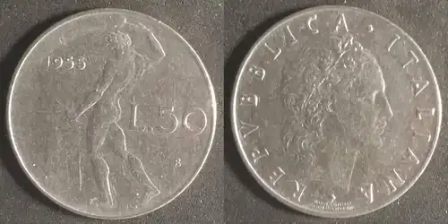Italien - 50 Lire 1955 