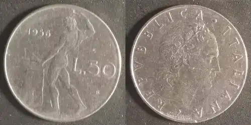 Italien - 50 Lire 1956 