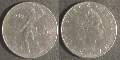 Italien - 50 Lire 1969 