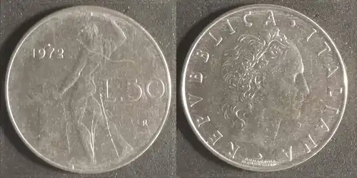 Italien - 50 Lire 1972 