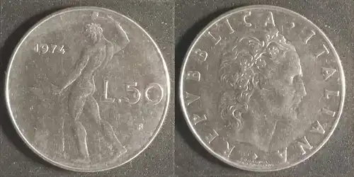 Italien - 50 Lire 1974 