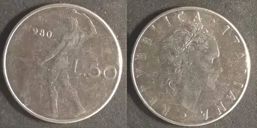 Italien - 50 Lire 1980 