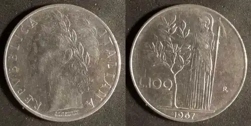Italien - 100 Lire 1967