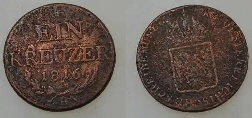 Österreich - 1 Kreuzer 1816 B 