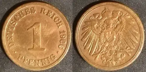 Deutsches Kaiserreich - 1 Pfennig 1906 A 