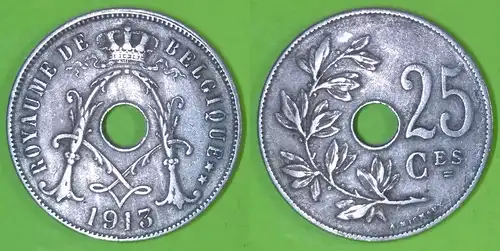 Belgien - 25 Centime 1913 Belgique