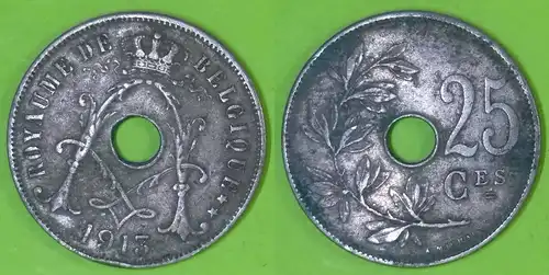 Belgien - 25 Centime 1913 Belgique