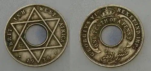 Britisch-Westafrika - 1/10 Penny 1938