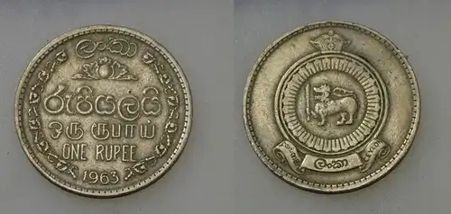Ceylon - 1 Rupie 1963
