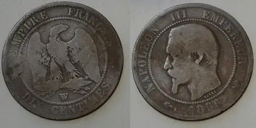 Frankreich - 10 Centimes 1856 W
