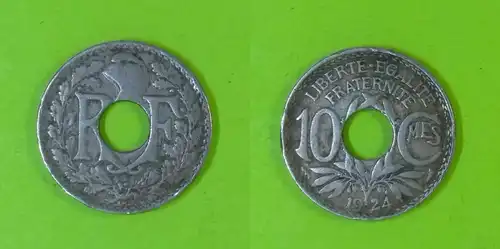 Frankreich - 10 Centimes 1924 Poissy