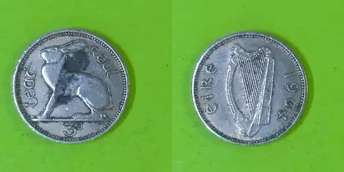 Irland - 3 Pence 1964